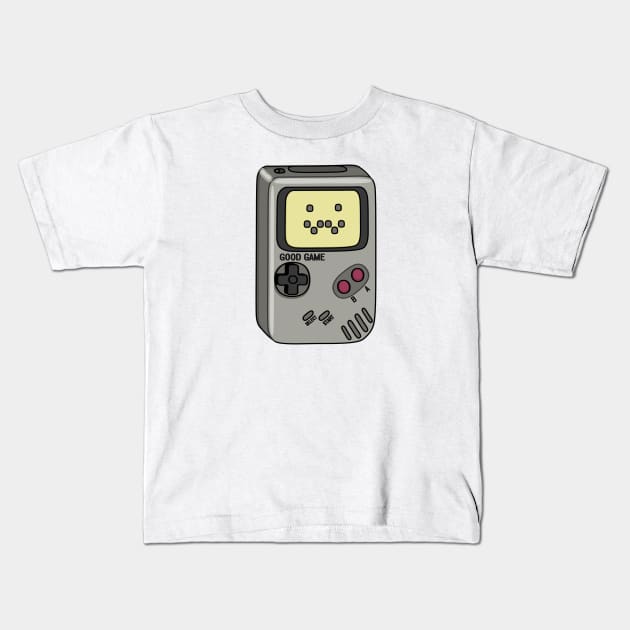 Good Boy Games Console Happy Emoji Kids T-Shirt by TejaJamilla